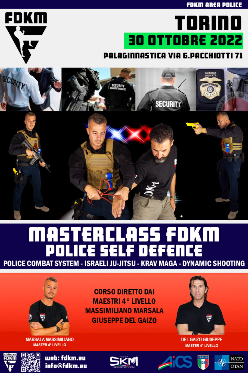 Masterclass FDKM Police Self Defence Torino 30 Ottobre 2022