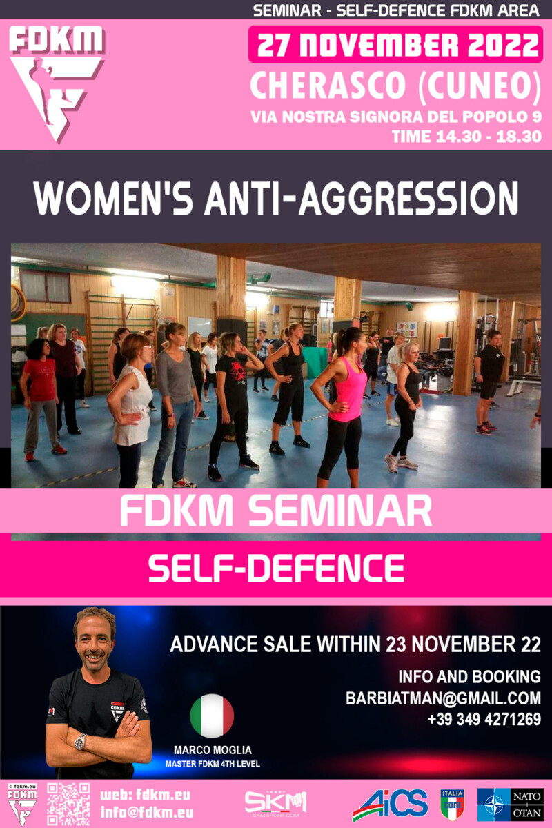 FDKM Women's Anti-Aggression Seminar Cherasco 27 November 2022