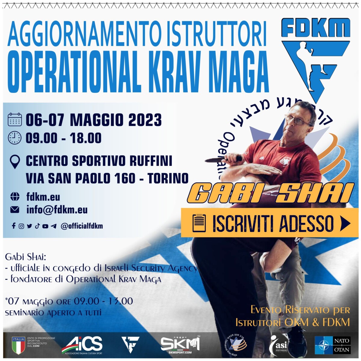 Operational Krav Maga Gabi Shai: Torino 6-7 Mag 2023