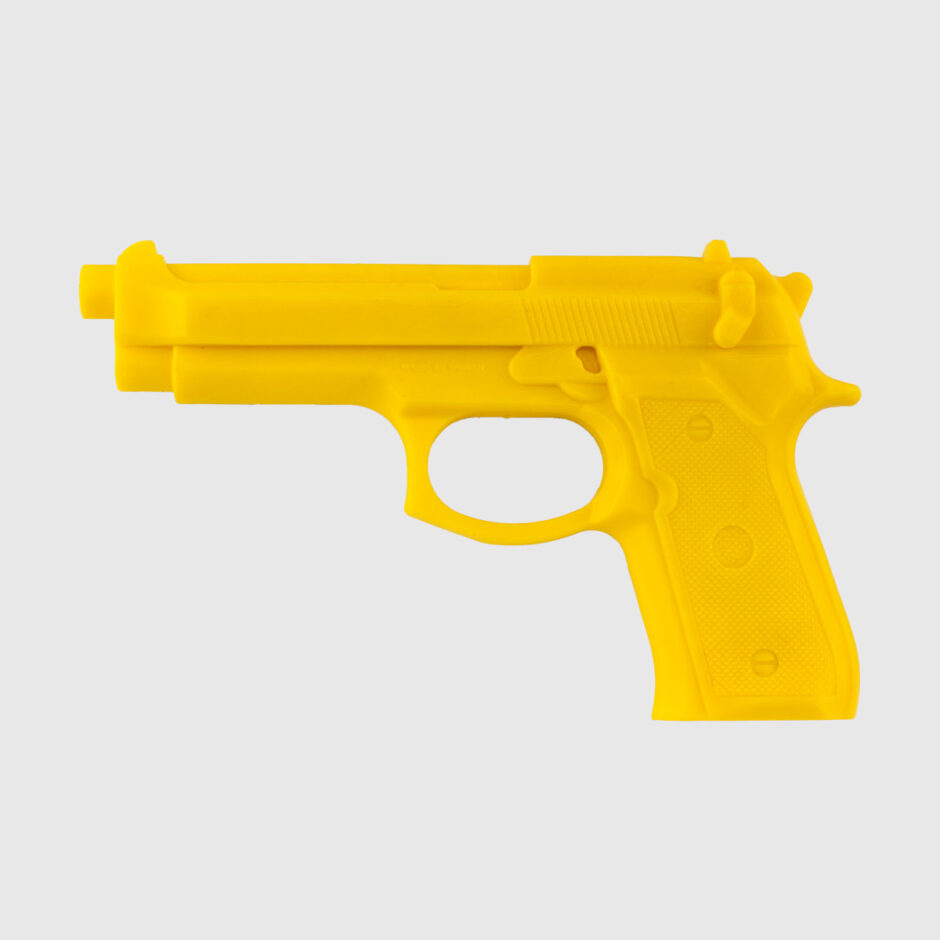 Pistola Replica Beretta In Gomma FD007 Gialla