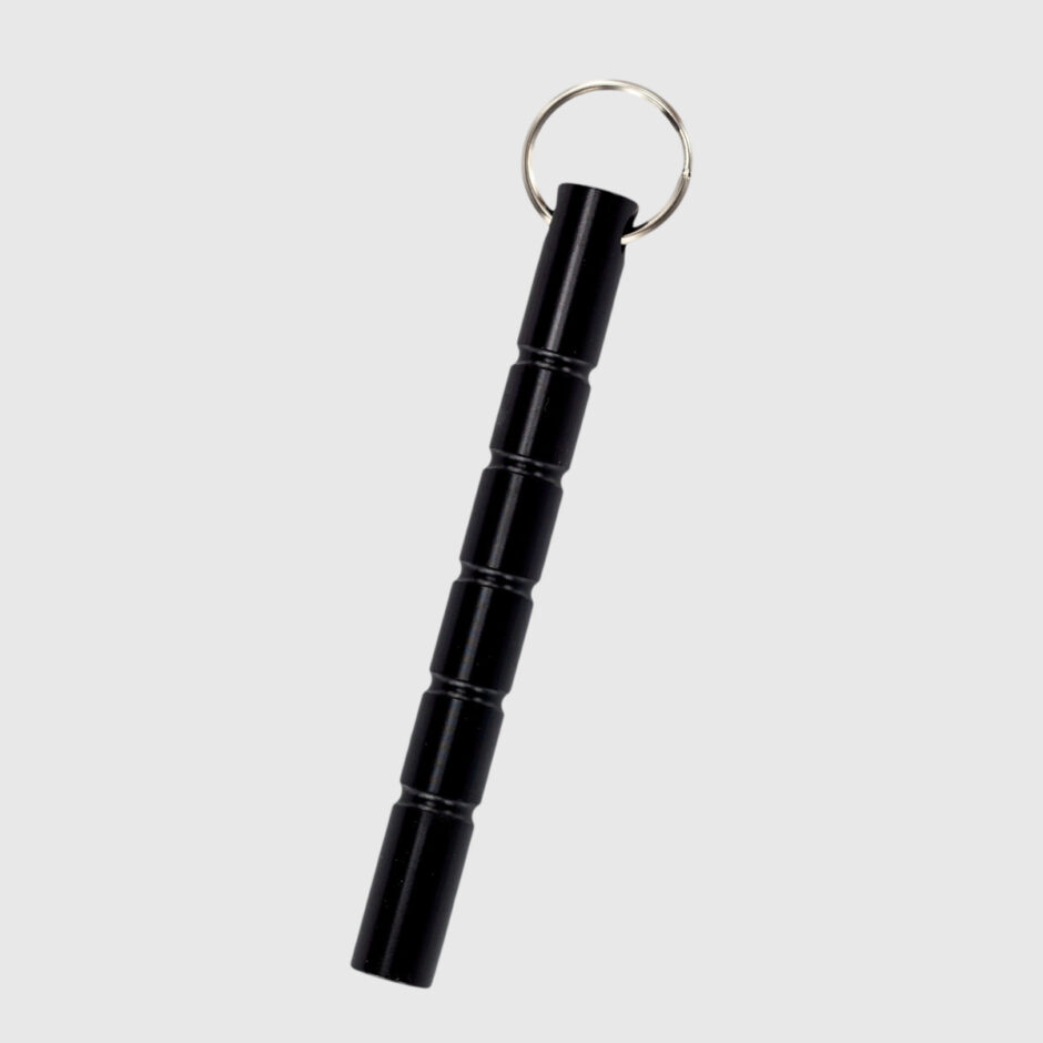 Portachiavi Difesa Personale a Punta Piatta Nero FD018