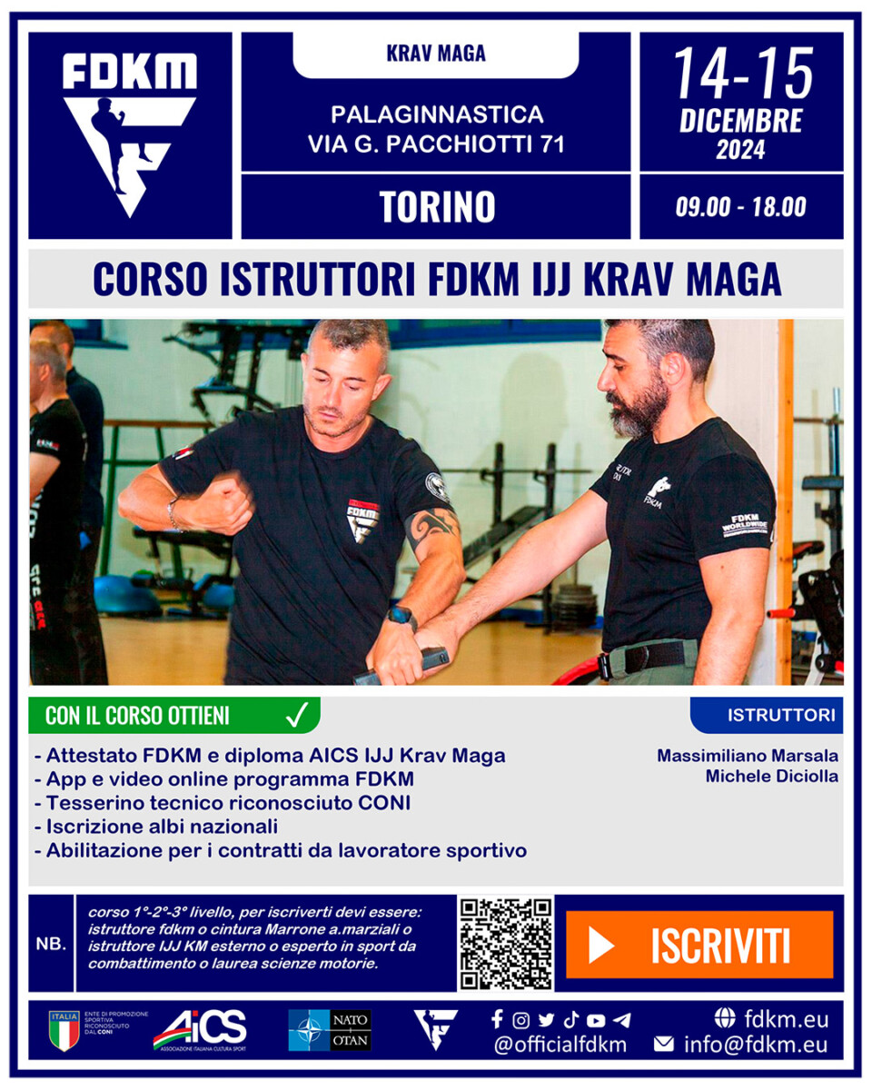 Istruttori IJJ Krav Maga FDKM Torino 14-15 Dicembre 2024